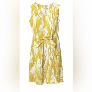 Rare Vintage Moschino Cheap And Chic Linen Wheat Midi Dress
